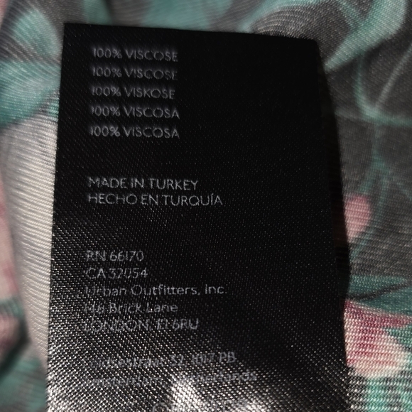 Anthropologie Floral Midi Dress Kimono Style Long Sleeve Black Multicolor Small - Picture 11 of 13